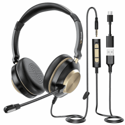🎧 Wantek USB Headset mit Mikrofon - Perfekt für Business und Office