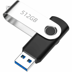 🔥 512GB USB Stick - Metall Flash Drive 360° drehbar 🚀