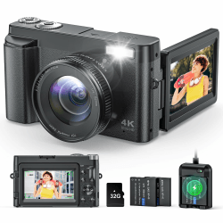 Digitalkamera 4K 48MP Kamera Fotokamera 16X Zoom mit 32GB Karte 📸🎥