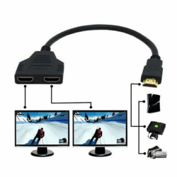 🔌 HDMI 1 auf 2 Splitter Switch Erweiterungsadapterkabel für PC HDTV Laptop 1080P 📺