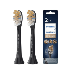 🌟 Angebot: Philips Sonicare Original A3 Premium All-in-One Standard Schallzahnbürstenköpfe - 2er-Pack in Schwarz