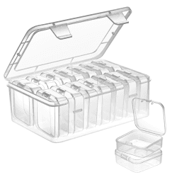 🌟 Mathtoxyz Kleine Aufbewahrungsboxen (5,5 x 5,5 x 2cm) - 15 Teilige Mini Aufbewahrungsbox