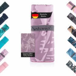 Antonio - Mikrofaser Strandtuch & Badetuch XXL 160 x 80 cm pink - Damen & Mädchen Strand-Handtuch & Bade-Handtuch