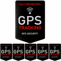 🔒🛡️ Aufkleber Set 'GPS TRACKING' 6 Stück, 5 x 3,5 cm 🚨🔐