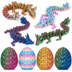 HIMS 4er Set 3D Gedrucktes Drachenei Geheimnisvolle Drachen Spielzeug 🐲