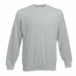 🍇🍊🍋 Fruit of the Loom Herren Classic Sweat Sweatshirt Diverse Farbsets M L XL XXL 3XL 4XL 5XL L Hellgrau