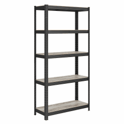📚 SONGMICS Standregal 5 Ablagen 30x75x150cm Greige-schwarz GLR030B11 🏡
