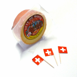 🧀🇨🇭 Original AOP Tete de Moine Käse mit Girolle und Fähnchen Angebot! 🇨🇭🧀