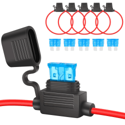 🚗 JatilEr Sicherungshalter Kfz 16AWG 5 Stück | Kfz Auto Sicherungshalter Kupferkabel
