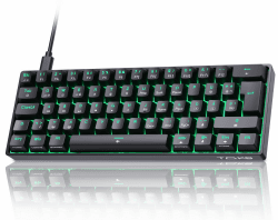 TMKB T61SE Gaming Mechanische Tastatur mit Deutsches QWERTZ Layout,Rote Schalter,Schwarz 🎮