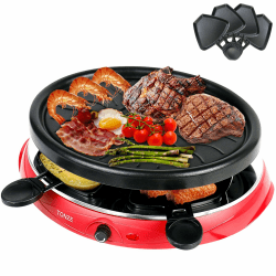 Raclette Grill für 4 Personen 🧀 - Partygrill mit Antihaft Kochfläche