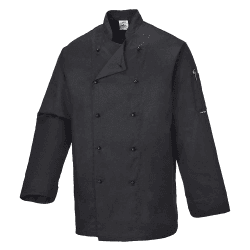 👨‍🍳👕 PORTWEST C834 - Somerset Kochjacke 1 Stück XXXL Schwarz C834BKRXXXL Angebot!