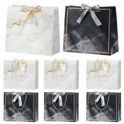 🎁 NAHRMY 8 Stück Geschenktüten, 30x27x12 cm Papiertüten Geschenktaschen 🎉