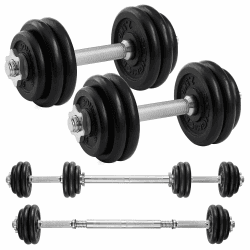 🏋️‍♂️ SONGMICS 2-in-1-Hanteln | Verstellbares Hantelset aus Gusseisen 🏋️‍♀️