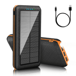 Solar Powerbank 25800mAh Externer Akku mit LED-Licht und Multi-Schutz-System 🌞🔋