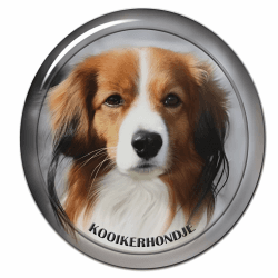 🚗 Autoaufkleber Kooikerhondje 18cm 3D Zerrissen Reflektierend 🐶