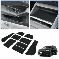 BIXUAN Tiguan3 Kompatibel mit VW Tiguan 3 2024 Antirutschmatten Set Schwarz