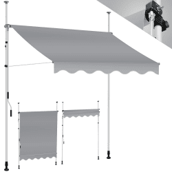 🌞🏡 KESSER® Klemmmarkise mit Handkurbel Balkon - Sonnenschutz und Privatsphäre 🏡🌞
