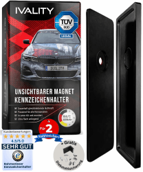 IVALITY® Magnet Kennzeichenhalter Rahmenlos für 2 Kennzeichen 🚗
