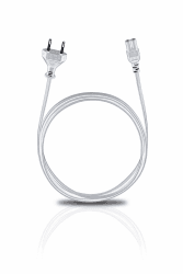 🔌 Oehlbach Powercord C7 / 500 - Netzkabel 2-polig mit Euro-Stecker (CEE7/16) - VDE geprüft - hochflexibel, hervorragende Kontaktsicherheit - 5m weiß