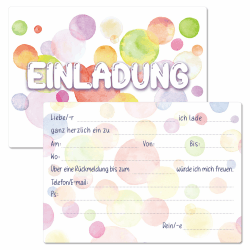 🎈🎉 BIROYAL 13x Einladungen Kindergeburtstag Mädchen Junge mit Umschläge - Aquarell Luftballon Design - Geburtstagseinladungen Mädchen Jungen - 105x148mm Einladung Kindergeburtstag 🎂🎁