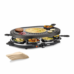 👑 Angebot: Princess Raclette Grill - Oval, 8 Pfannen, Multifunktionale Platte 🌟