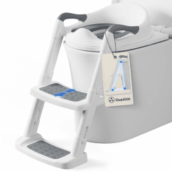 🚽👶 DEANIC Toilettensitz Kinder mit Treppe & PU Gepolstert (Grau) - Deal: 25.99€
