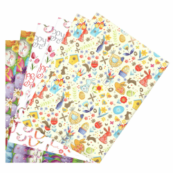 🎁 ARKRAFT Geschenkpapier Set 6 Blatt XXL 90 x 65 cm 🐰🥚