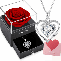 🌹 Echte Ewige Rose Geschenkbox 🎁 Romantisches Geschenk für Frauen