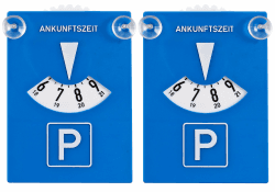 🚗🅿️ DIYexpert 2er Pack Parkscheibe Kunststoff mit Saugnäpfen - Hochwertig & STVO Konform