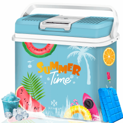 KESSER® 24 Liter Kühlbox | KÜHLT und WÄRMT | Thermo-Elektrische Kühlbox 12 Volt und 230 Volt | Thermobox für Auto, Boot & Camping | Mini-Kühlschrank mit ECO & MAX Modus | inkl. Kühlakkus 🌞❄️