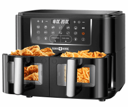 🔥 PARIS RHÔNE Heißluftfritteuse 9.5L XXL Doppelkammer 🍟🥳