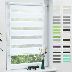 🎉 Großartiges Angebot! Grandekor Doppelrollo Klemmfix ohne Bohren Weiß 40x120cm 🎉
