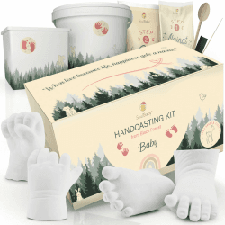 👶🎁 Gipsabdruck Baby Hand und Fuß Set [4 Abdrücke] | Made in Germany