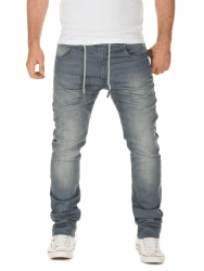 Noah - Herren Jeans - Sweathose in Jeansoptik - Männer Jogging Jeans Slim 32W / 32L Grau 🛒