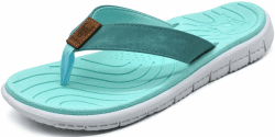 KuaiLu Flip Flops Damen mit Leder Fußbett und Anti-Rutsch-Sohle! 👣🌞