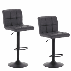 🪑🔝 WOLTU Barhocker 2er Set Barstühle Anthrazit - Höhenverstellbar & Drehstühle 🪑🔝