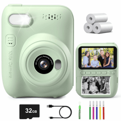 Gofunly Sofortbildkamera Kinder, 3.0 Zoll Bildschirm Kinderkamera mit Druckpapier 📸