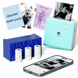 📸 Phomemo Mini Fotodrucker 300 DPI - Mini Thermodrucker für Smartphone 📱