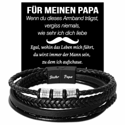 Personalisiertes Lederarmband für Papa - Bester Papa Armband