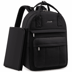 👶🎒 LOVEVOOK Wickelrucksack Baby Wickeltasche Rucksack mit Wickelunterlage Lässig Diaper Bag Schwarz