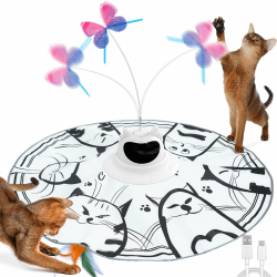 Spessn Interaktives Katzenspielzeug mit 2-in-1 Federspielzeug Elektrisch 🐱