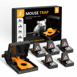 🐭🪤 Jorest 6PCS Mausefalle Testsieger | Kleine Rattenfalle Schlagfallen für Haus | Mäusefallen für drinnen und draußen