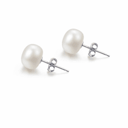 Süßwasserperlen Ohrringe 925 Silber Perlenohrringe Stecker 🌸