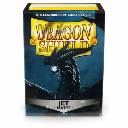 🐉 Arcane Tinmen ART11024 Sleeves: Dragon Shield Matte Jet (100) Standard Size 100pk-Jet, Black 🖤