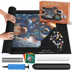 🧩 Riesige Puzzle-Filzmatte mit Puzzlerolle und Geschenkbox 🎁