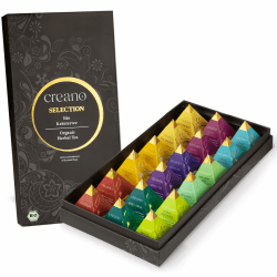 🌿🍵 Creano Premium Bio Kräutertee Geschenkset 'ORGANIC HERBAL TEA' - 18 Pyramiden-Teebeutel in 9 unterschiedlichen Sorten - 45g - NEUHEIT 2024