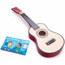🎸🎶 Neu Classic Toys - 10344 - Musikinstrument - Spielzeug Holzgitarre - Naturel