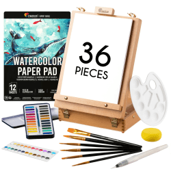 Aquarellfarben Set (36 Stück) - Zenacolor - Wassermalfarben Set 🎨🖌️