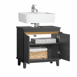 🔵 SoBuy BZR113-DG Waschbeckenunterschrank Badezimmerschrank 🚿🛁